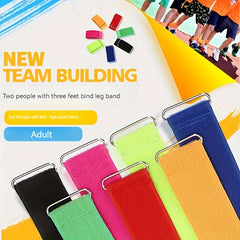 3 Legged Race Bands Elastic Tie Rope for Adults Outdoor Fun Game