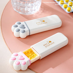 Mini Cat Claw Pill Organizer with 3 Compartments