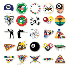 50pcs Billiards Graffiti Stickers Waterproof DIY Phone Case Luggage