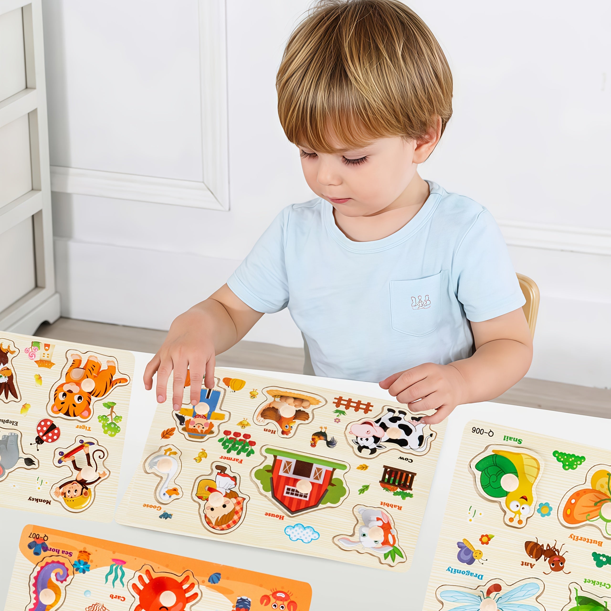 Educational Wooden Puzzle Set for Kids Alphabet Learning Kit
