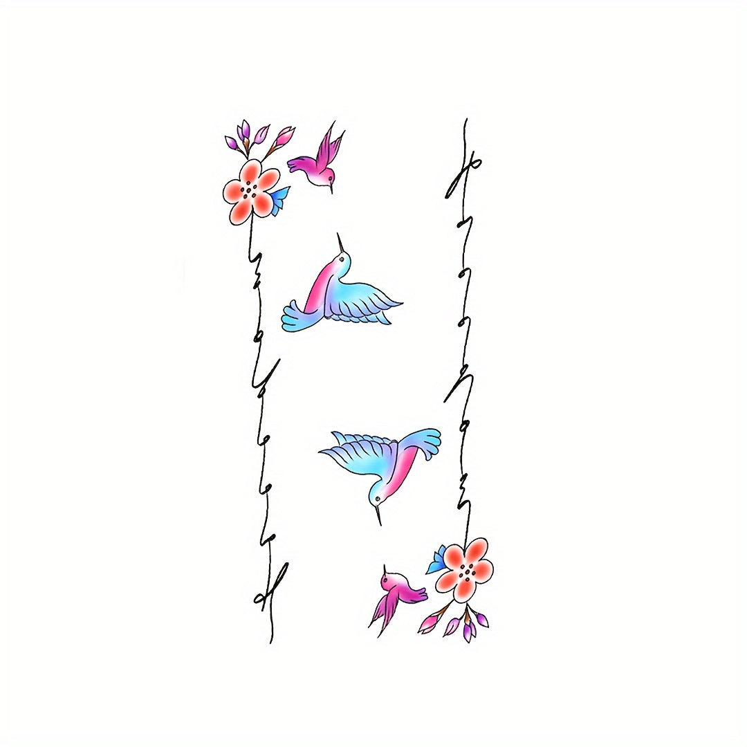 10pcs Waterproof Party Temporary Tattoos - Designs for Shoulders, Legs, Arms