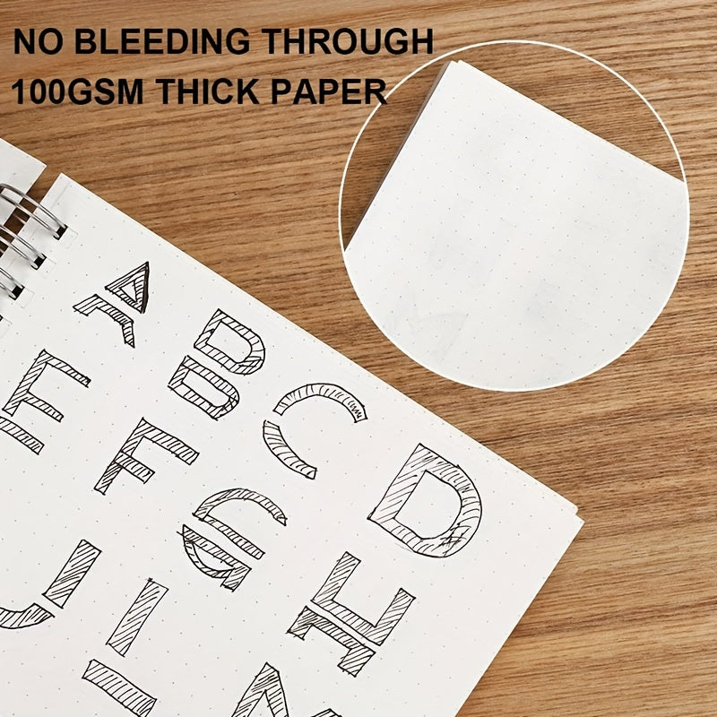 Dot Matrix Grid Notebook - Spiral Bound