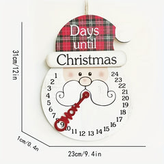 Christmas Santa Claus Wooden Pendant Home Window Decoration
