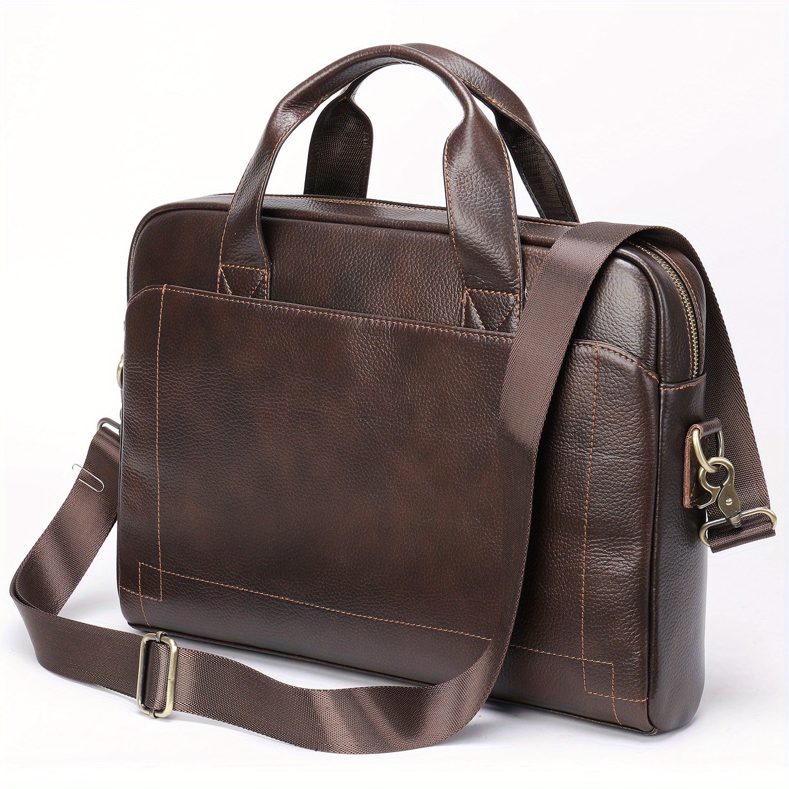 Vintage Leather Laptop Bag Business Briefcase