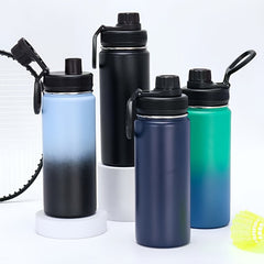 600ml Stainless Steel Vacuum Water Cup Gradient Double Layer Bottle