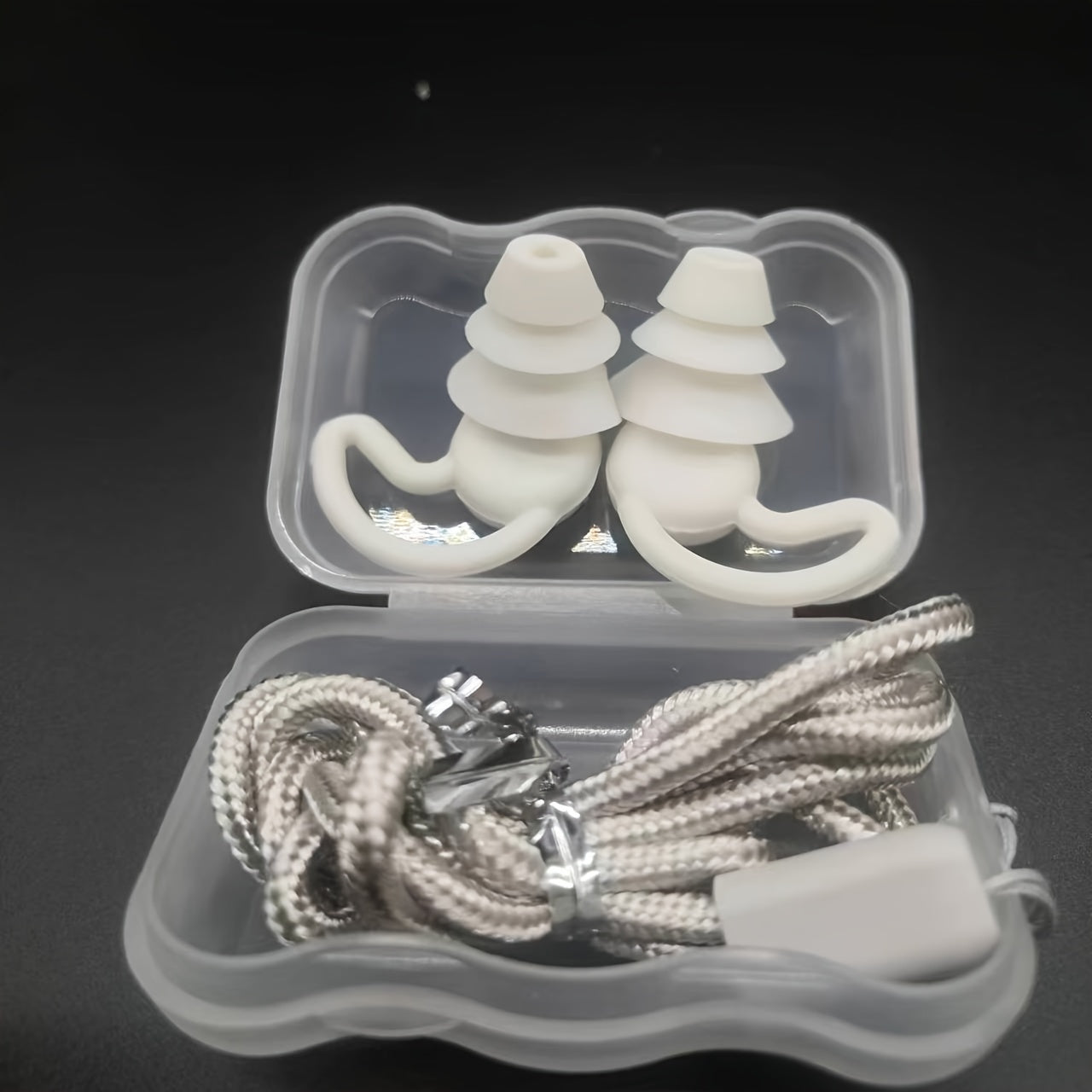 Waterproof Silicone Earplugs with Storage Box for Swimming, Diving, Sleeping