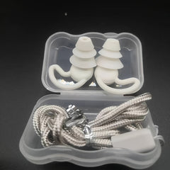 Waterproof Silicone Earplugs with Storage Box for Swimming, Diving, Sleeping