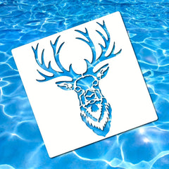 Forest Deer Stencil 11.8 Inches - Reusable Decorative Drawing Template