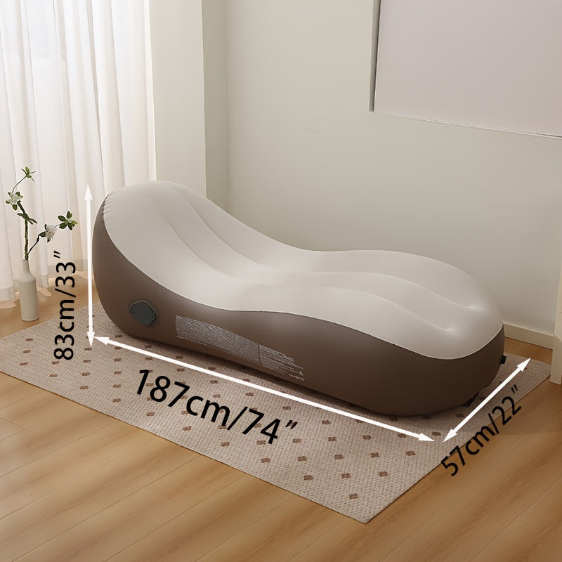 Inflatable PVC Flocking Leisure Sofa Single Person Outdoor