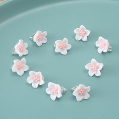 10pcs Flower Braid Hairpin for Thick Hair, Beach Party Hair Jaw Clip