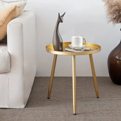 Metal End Table Side Table Coffee Table for Living Room and Bedroom