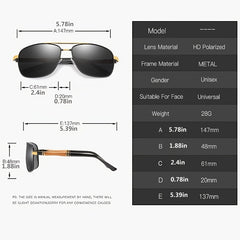 Men's Polarized Square Sunglasses UV400