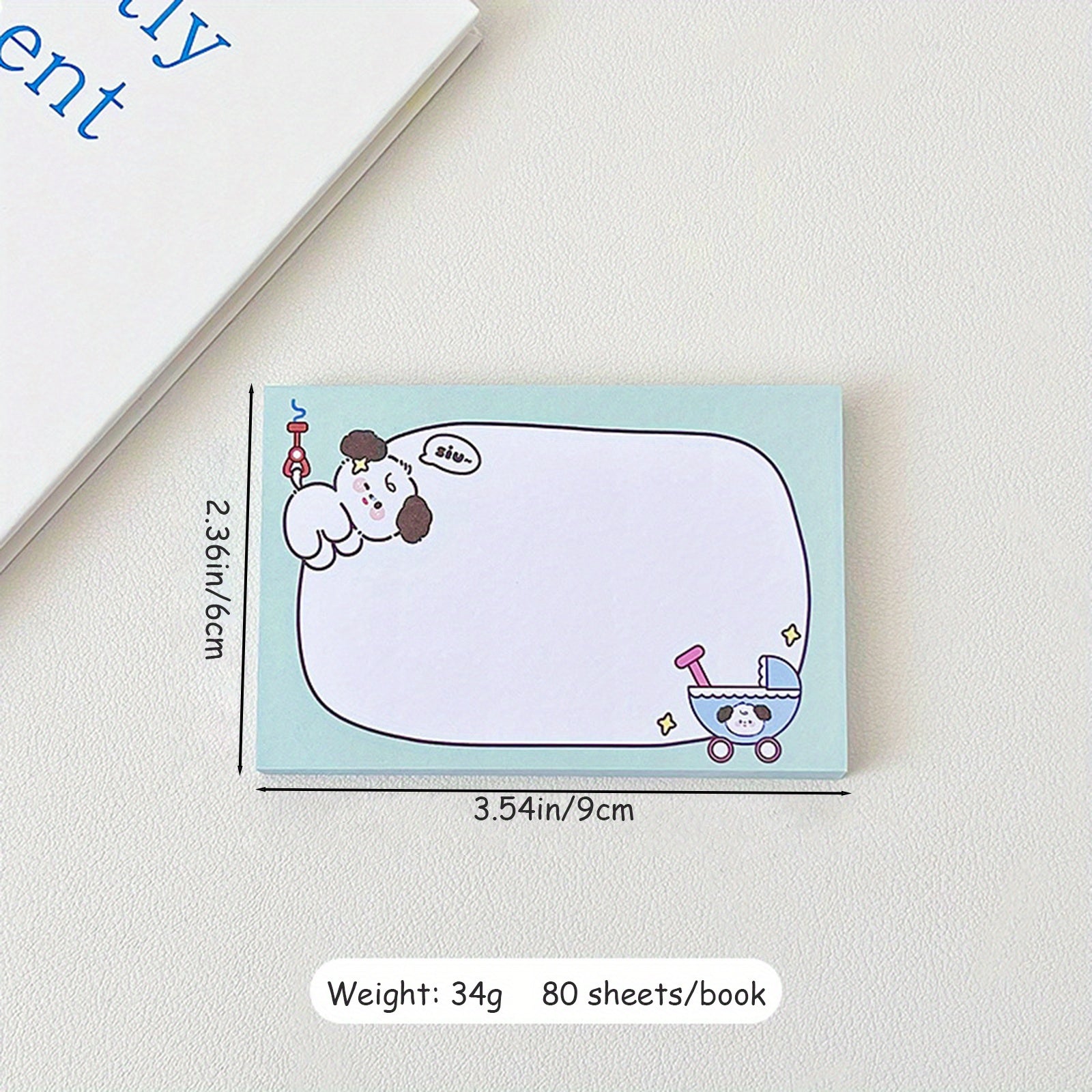 Cute Cartoon Star Puppy Bunny Note Paper 80 Sheets