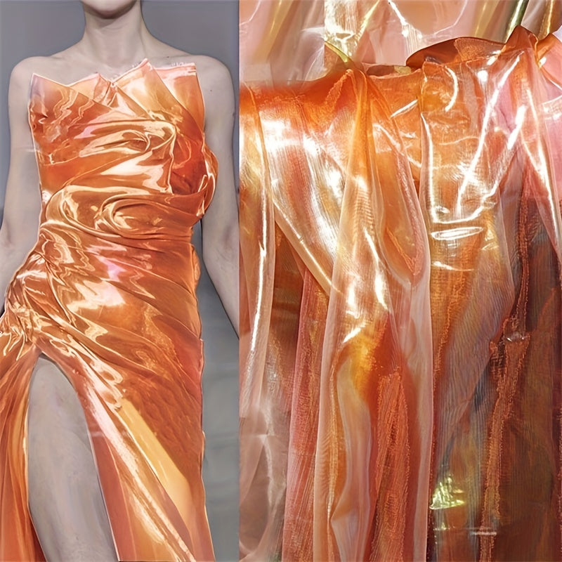 Colorful Laser Cloth Glass Yarn Organza Fabric 0.91m x 2.74m