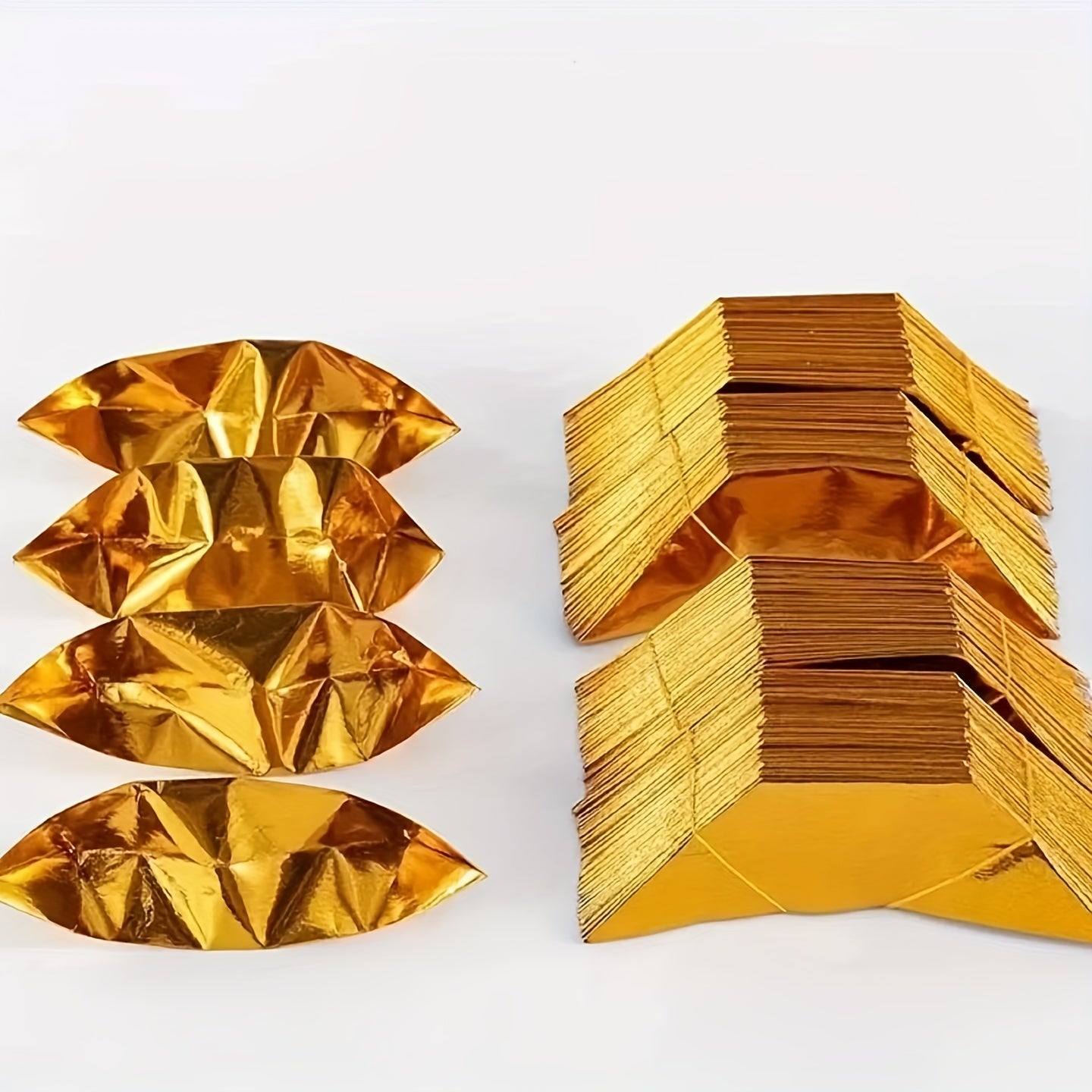 200pcs Thick Paper Golden & Silvery Ingots for Festival