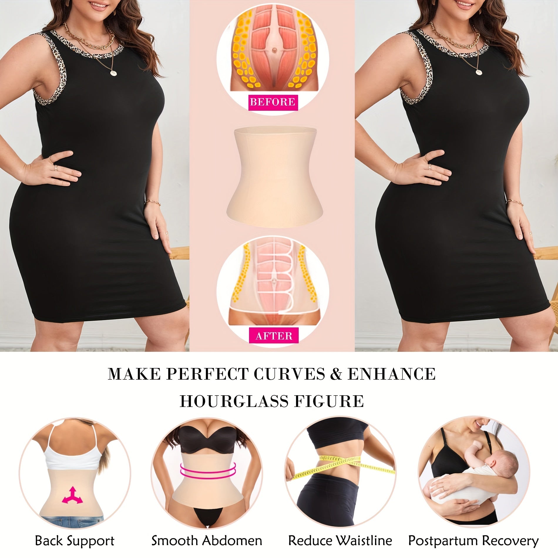 Tummy Control Girdle Belt Waist Trainer Slim Wrap Women's Shapewear