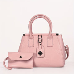 Crocodile Embossed Tote Satchel Bag With Purse For Work