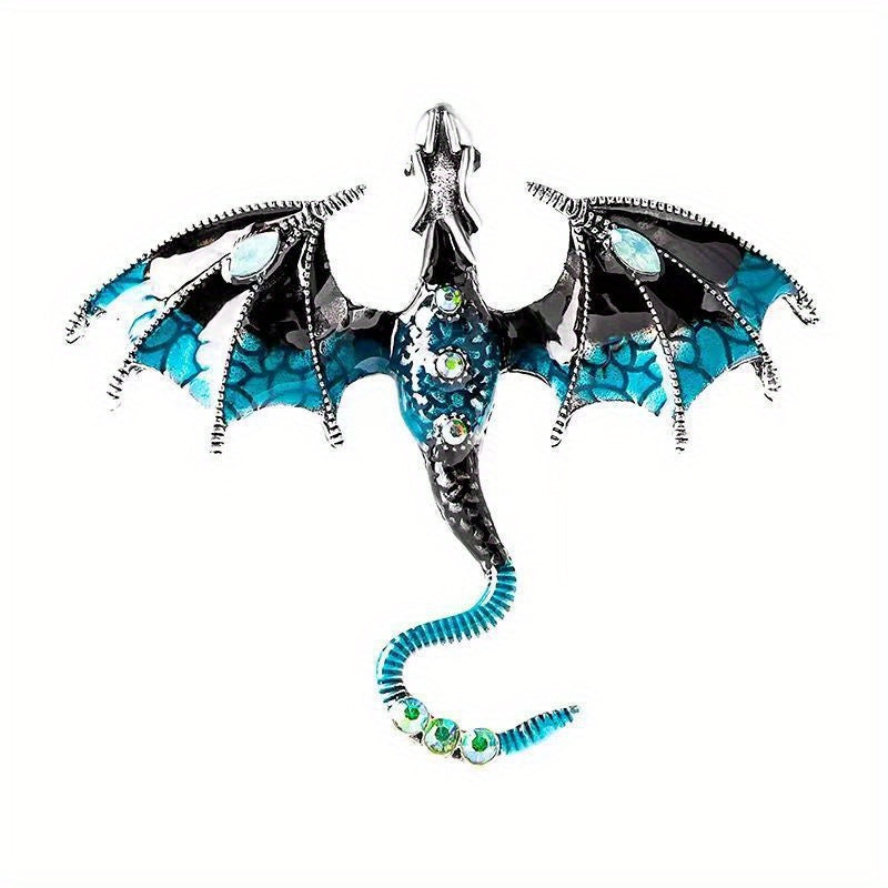 Enamel Fly Dragon Brooch Animal Pin Jewelry Couple Brooch Accessories