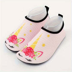 Boy's Shark Pattern Bare Water Shoes Quick Dry Non Slip For Beach Pool