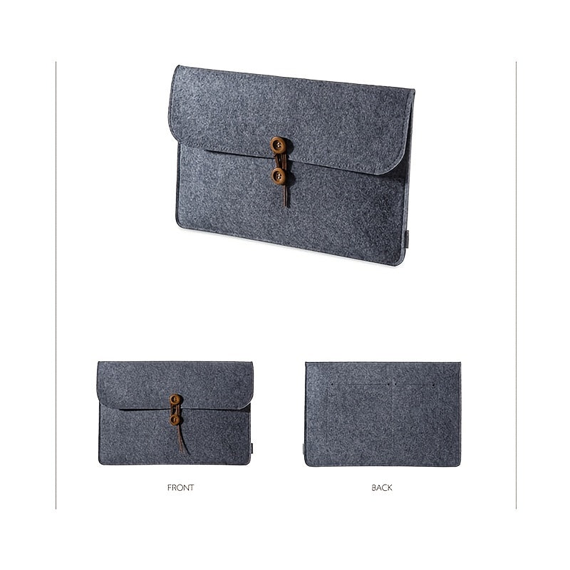 Grey Felt Laptop Bag Notebook Computer Case Tablet Bag