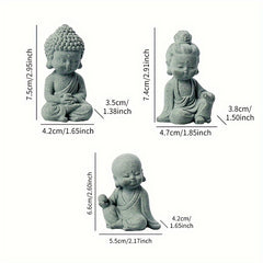 Charming Buddha Statue Zen Decor for Aquariums Gardens Sand Tables
