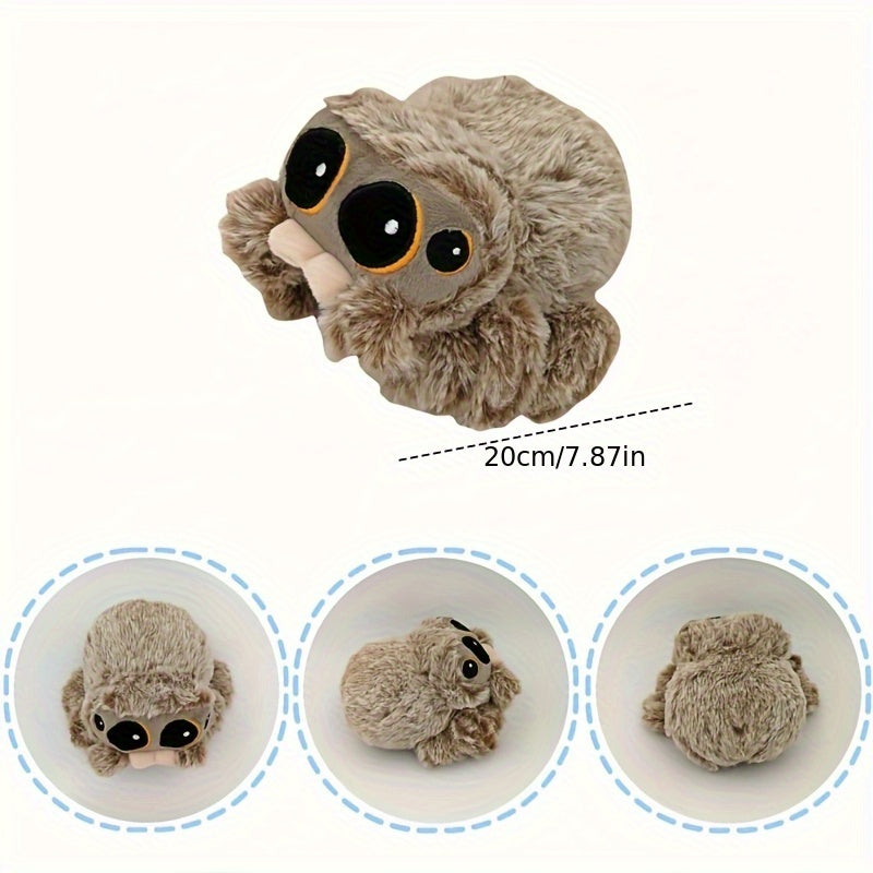 Realistic Spider Plush Toy Doll Fluffy Stuffed Animal with Large Eyes & Orange A