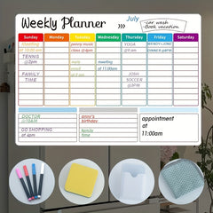 Magnetic Dry Erase Calendar Set - 3 Pack for Refrigerator & Wall
