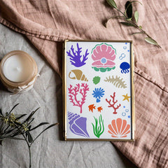 1pc US 1pc PET Hollow Out Drawing Stencils with Paint Brushes Scrapbook Kit