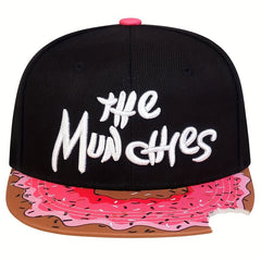 Donut Print Snapback Cap Unisex Hip Hop Hat Embroidery Cap For Women