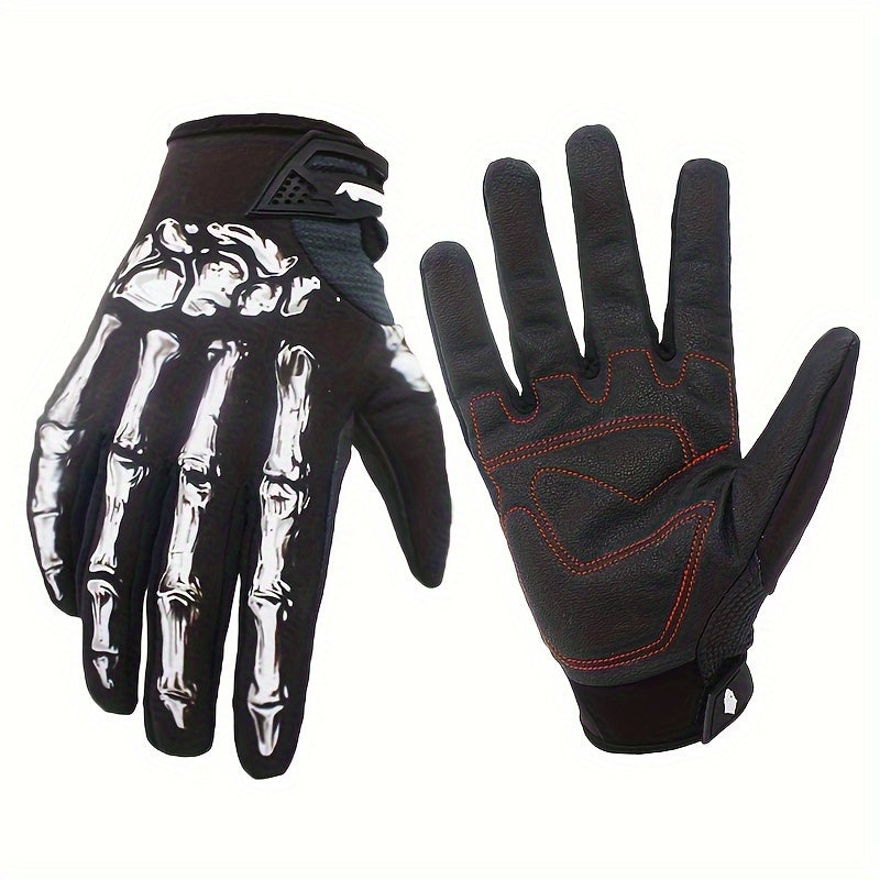 Cycling Gloves Skeleton Hand Touch Screen Warm Windproof Coldproof Gloves