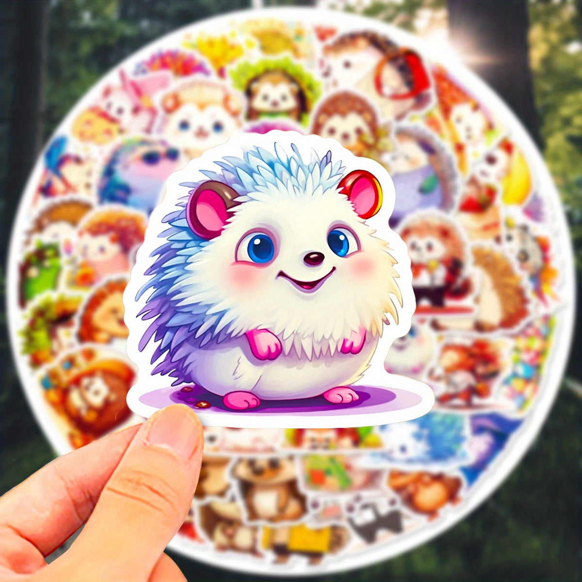 50pcs Hedgehog Stickers Waterproof DIY Friendly for Water Bottles Laptops Phones