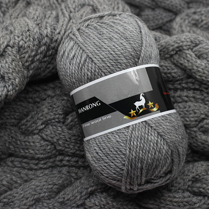 Soft Wool Yarn for Crocheting & Knitting, 60% Wool, 40% Polyester, 100g