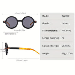 Men's Round Frame Punk Style Retro Sunglasses Hip hop Sunglasses