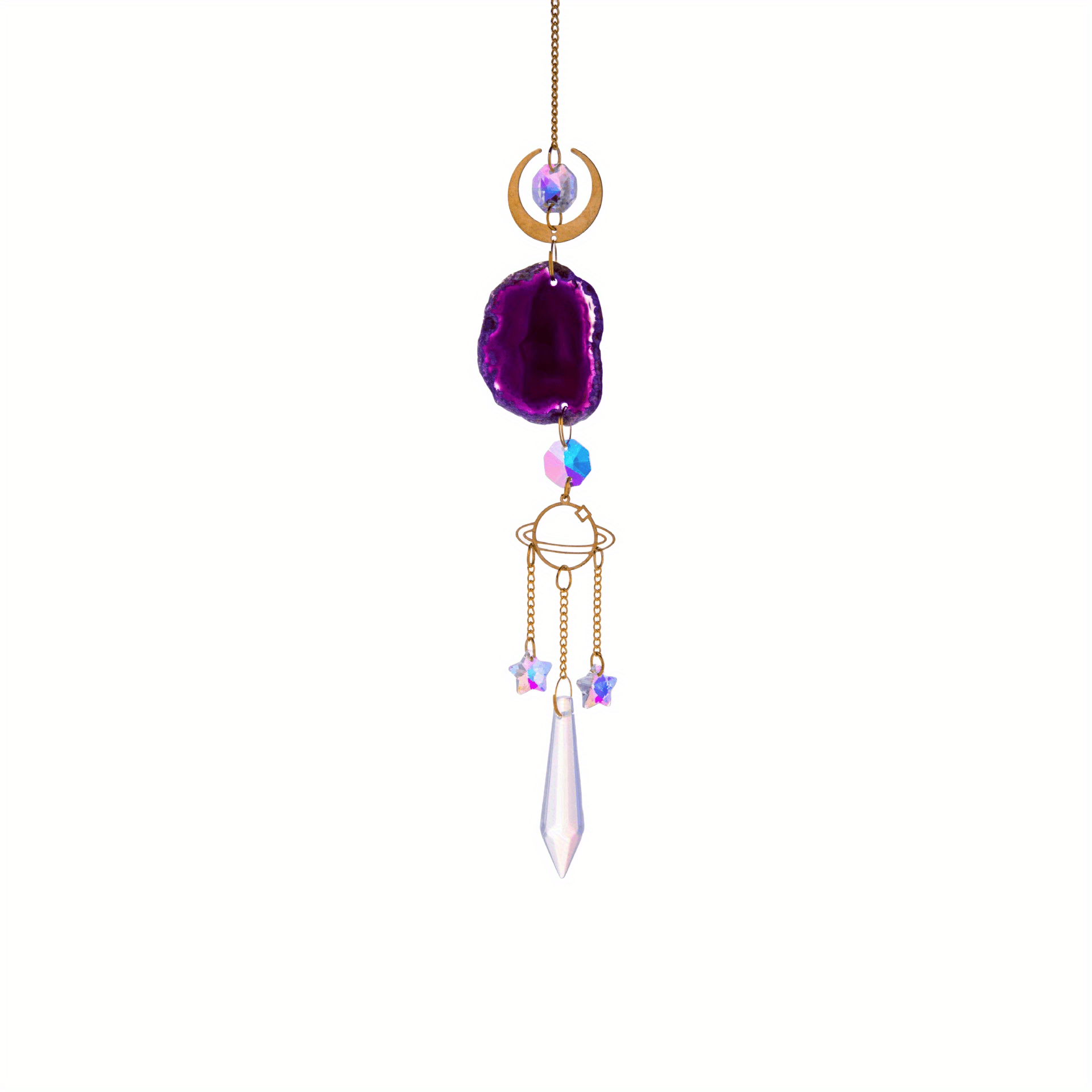 6 Heart Shaped Crystal Suncatchers - Wedding Home Car Decor