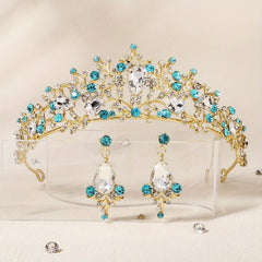 Baroque Style Crystal Jewelry Set for Bridal Wedding