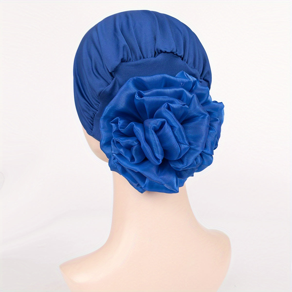 Satin Turban Cap Elastic Ramadan Head Scarf Chemo Hats For Women