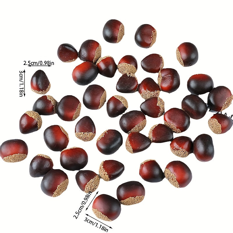 10pcs Pretend Chestnut Model for Holiday Photography Props
