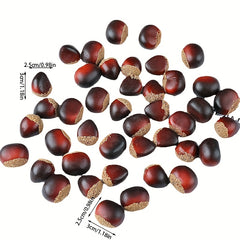 10pcs Pretend Chestnut Model for Holiday Photography Props