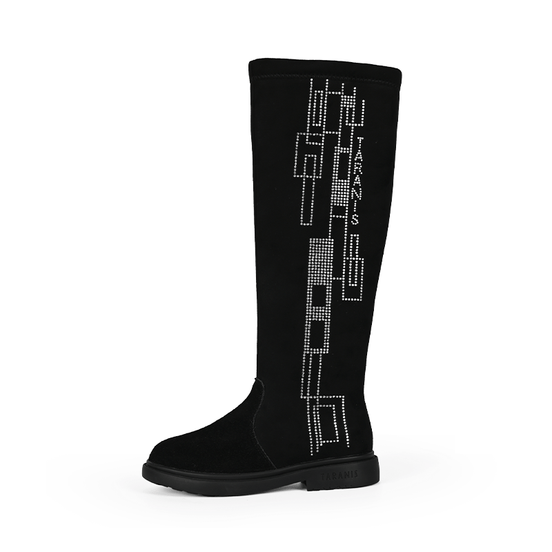 TARANIS Girls Side Zip Knee High Winter Boots