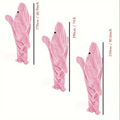 Shark Blanket Cozy Flannel Hoodie Sleeping Bag for Indoor & Outdoor