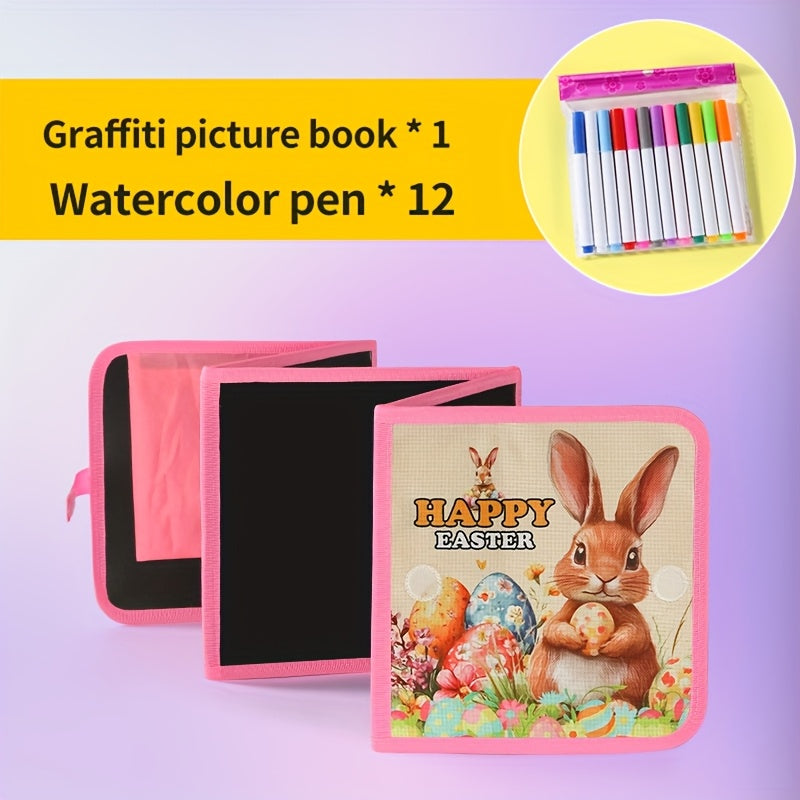 Blackboard Picture Book Cartoon Rabbit Colorful Writing Training
