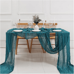 Polyester Table Runner Pleated Gauze Wedding Party Decoration