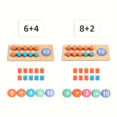 Interactive Ten Frame Counting Boards with Wooden Number Tiles