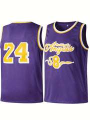 Boys 24 Sleeveless Basketball Jersey - Breathable Sports Uniform