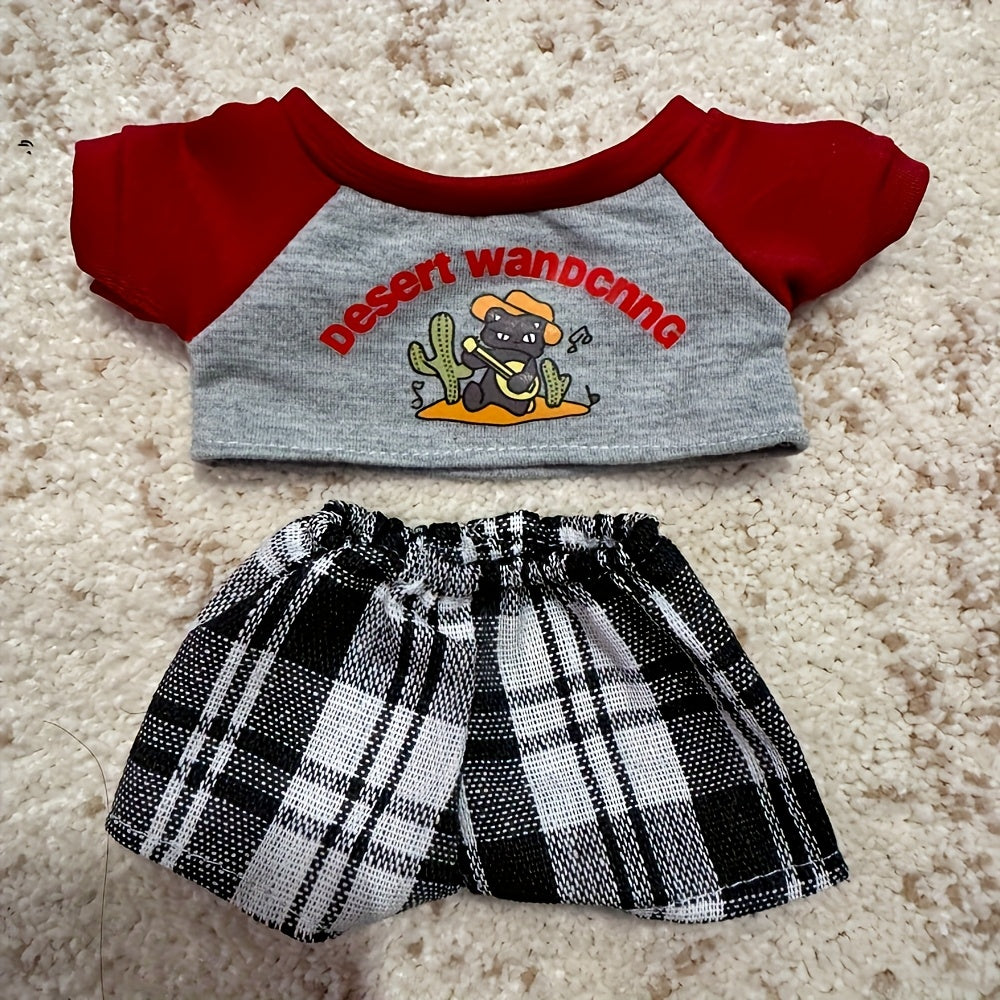 Plush Doll T-shirt & Pants Suit 3 Colors