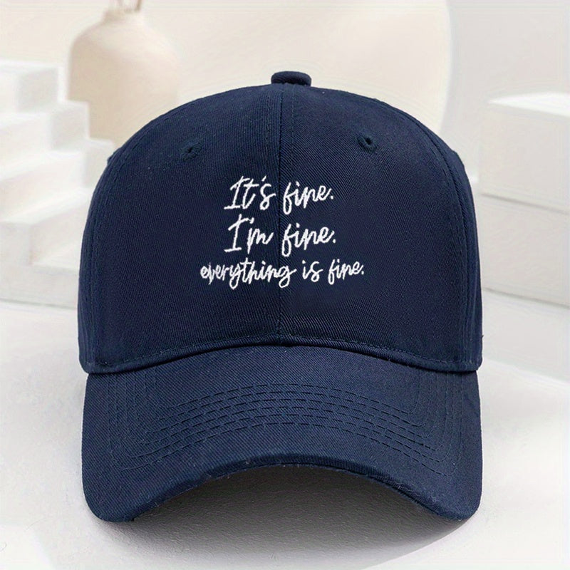 Letter Embroidery Baseball Cap Cotton Sun Hat Women Men Unisex