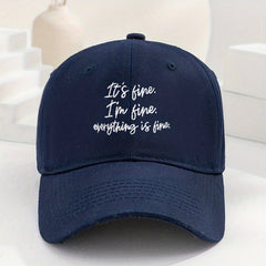Letter Embroidery Baseball Cap Cotton Sun Hat Women Men Unisex