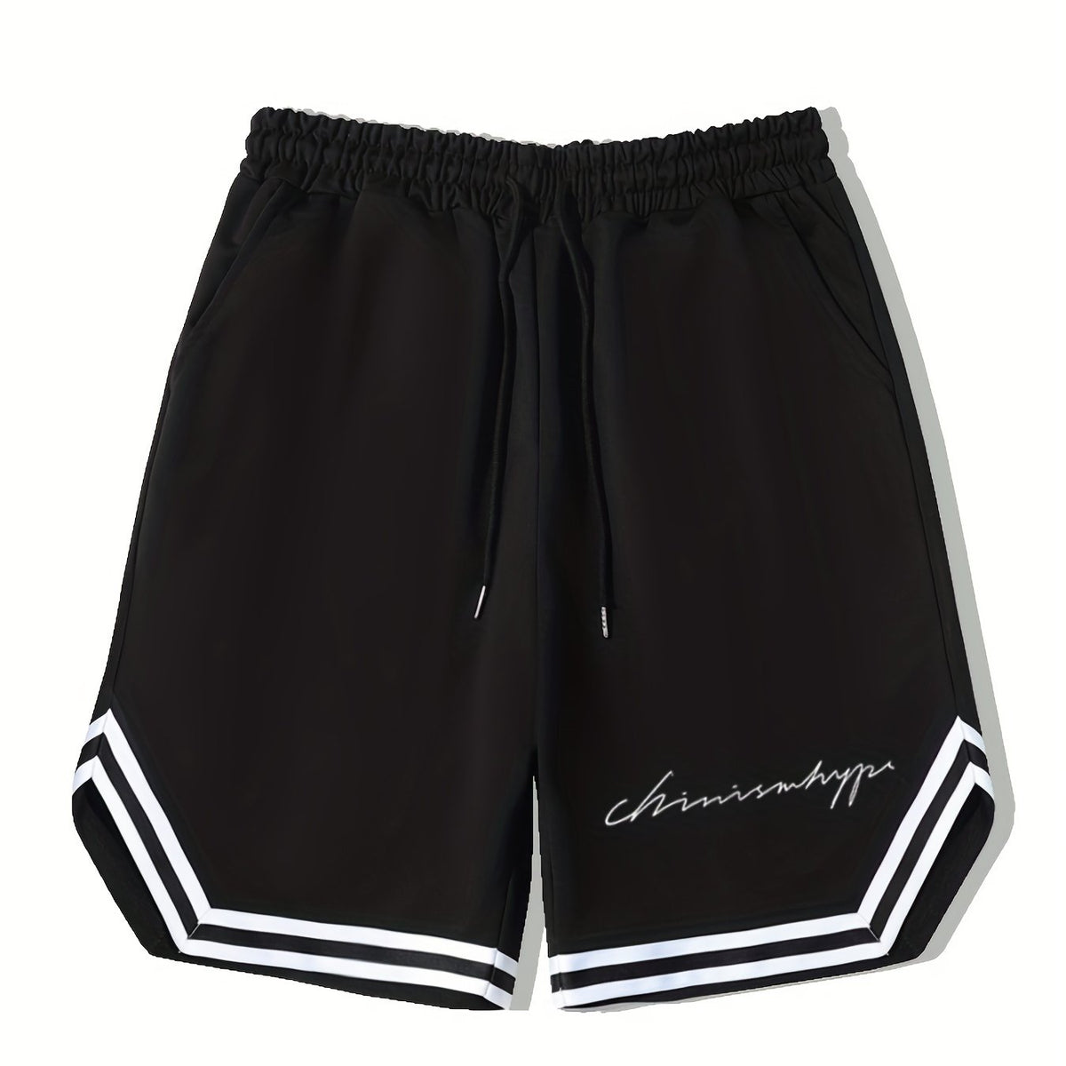 Men's Streetwear Shorts Letter Print Drawstring Stretchy Short Pants