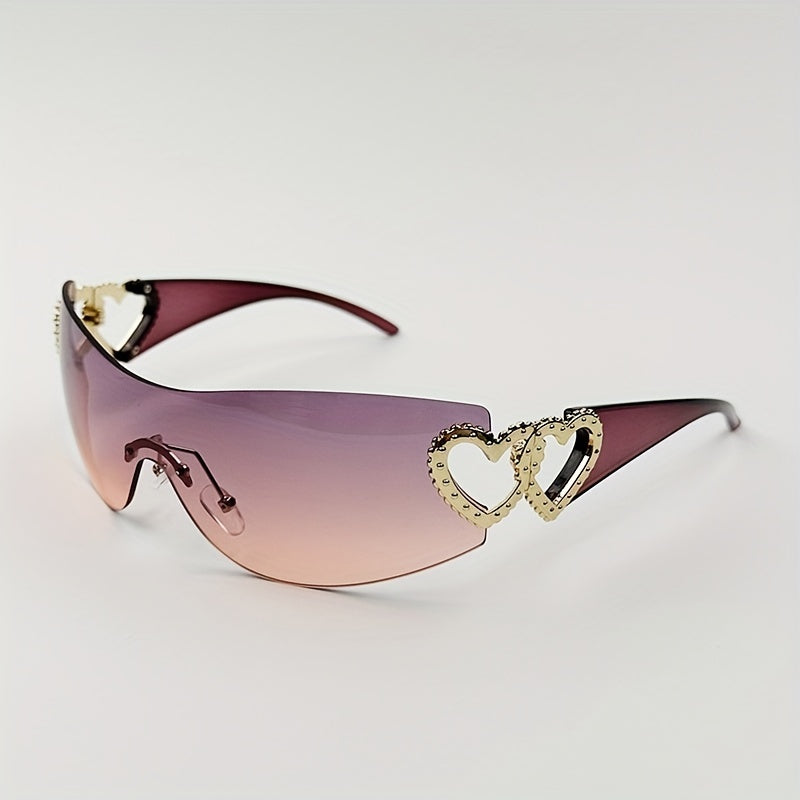 Y2K Wrap Around Sunglasses Gradient Lens Glasses UV400