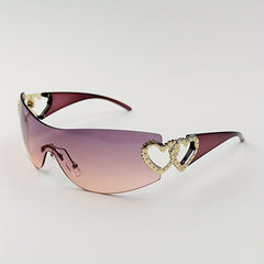 Y2K Wrap Around Sunglasses Gradient Lens Glasses UV400
